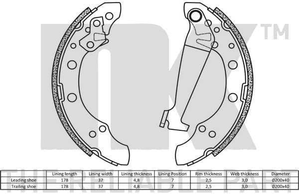 Brake Shoe Set 2747345 - image 2
