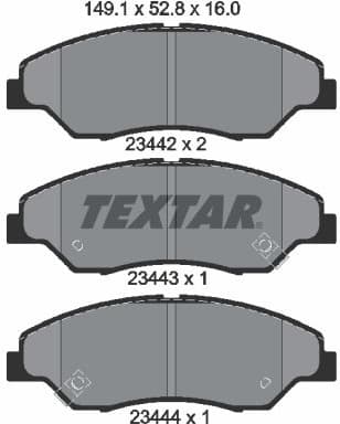Brake Pad Set, disc brake 2344201