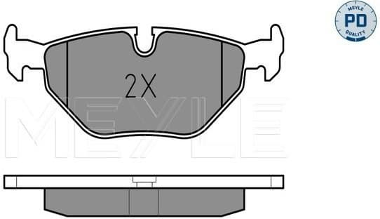 Brake Pad Set, disc brake MEYLE-PD: Advanced performance and design. 025 216 0717/PD - image 2