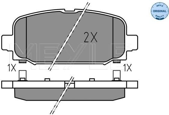 Brake Pad Set, disc brake MEYLE-ORIGINAL: True to OE. 025 228 4418