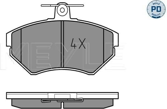 Brake Pad Set, disc brake MEYLE-PD: Advanced performance and design. 025 219 4516/PD