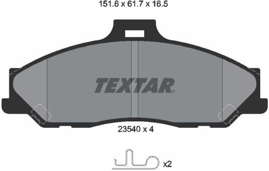 Brake Pad Set, disc brake 2354001
