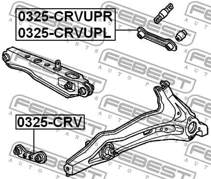 Control/Trailing Arm, wheel suspension 0325-CRVUPL - image 2