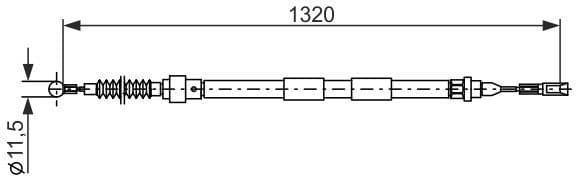 Cable Pull, parking brake 1987482874