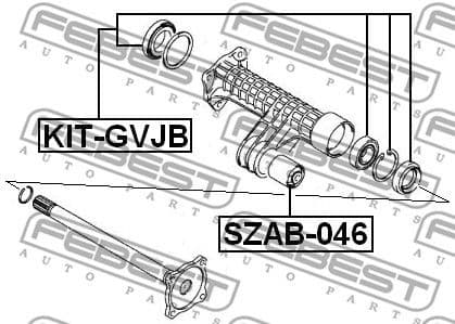 Bearing, drive shaft KIT-GVJB - image 2