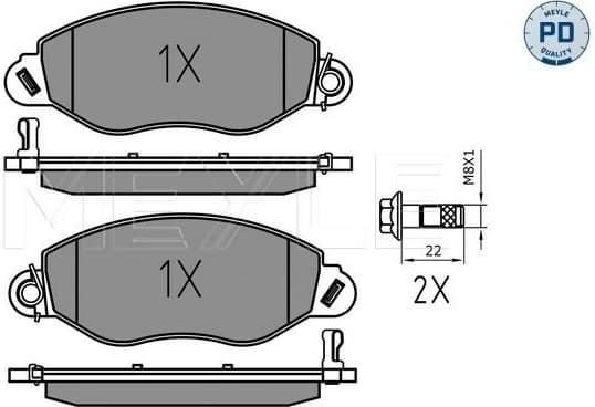 Brake Pad Set, disc brake MEYLE-PD: Advanced performance and design. 025 234 3418/PD