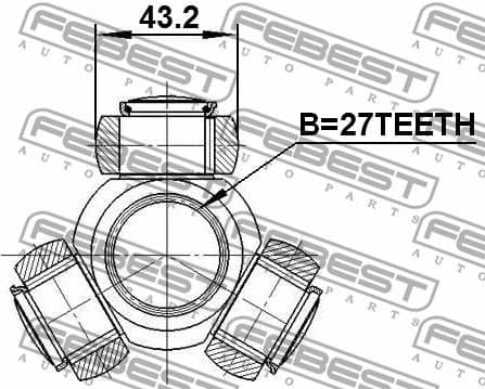 Spider Assembly, drive shaft 0116-MCV30 - image 2