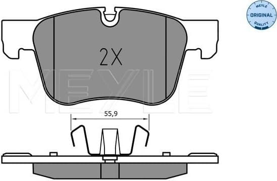 Brake Pad Set, disc brake MEYLE-ORIGINAL: True to OE. 025 258 3317