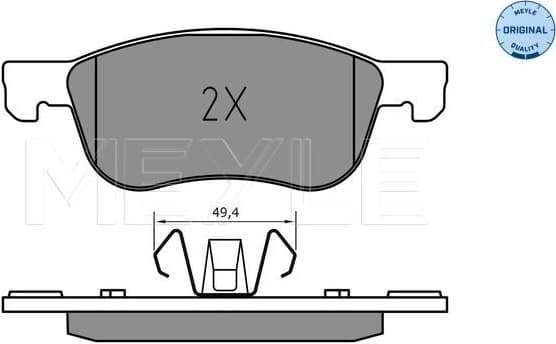 Brake Pad Set, disc brake MEYLE-ORIGINAL: True to OE. 025 227 4816