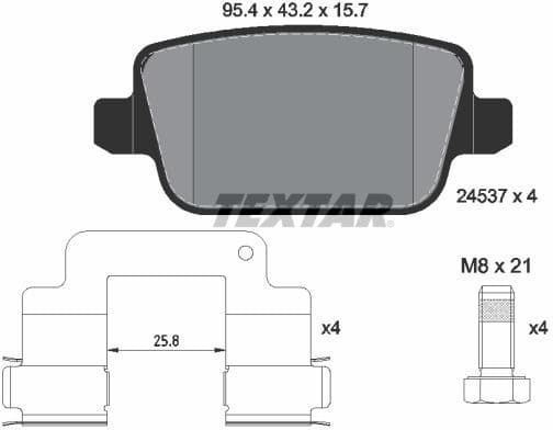 Brake Pad Set, disc brake Q+ 2453701