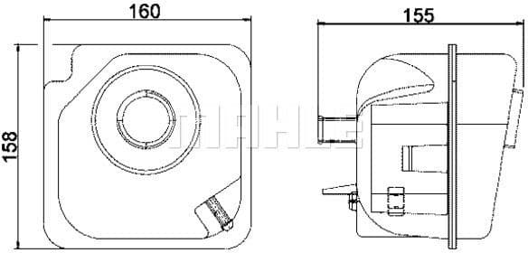 Expansion Tank, coolant BEHR CRT 28 000S