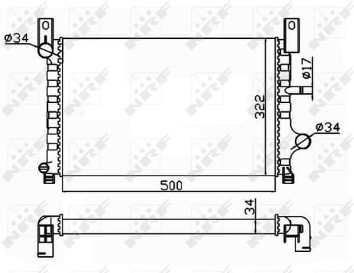 Radiator, engine cooling 506224