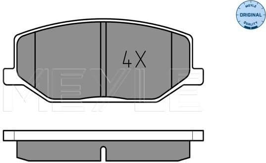 Brake Pad Set, disc brake MEYLE-ORIGINAL: True to OE. 025 211 4215