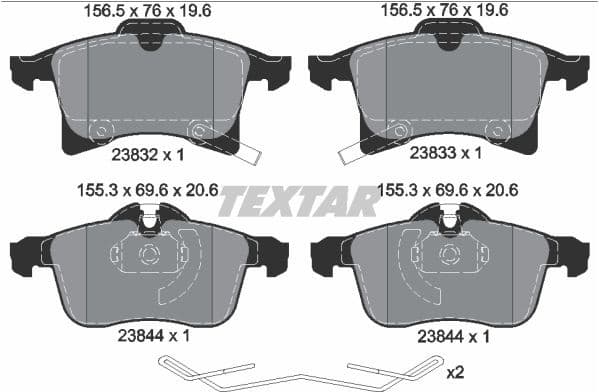 Brake Pad Set, disc brake Q+ 2383204