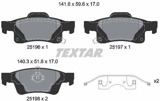 Brake Pad Set, disc brake Q+ 2519603