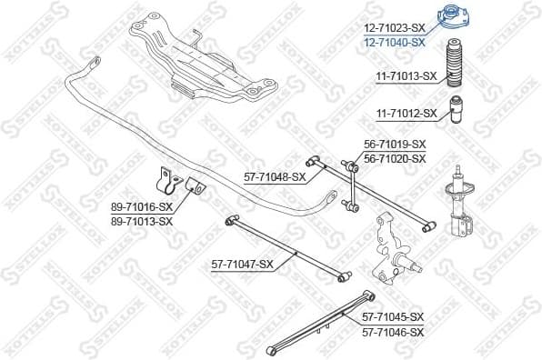 Suspension Strut Support Mount 12-71040-SX
