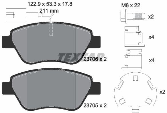 Brake Pad Set, disc brake Q+ 2370601