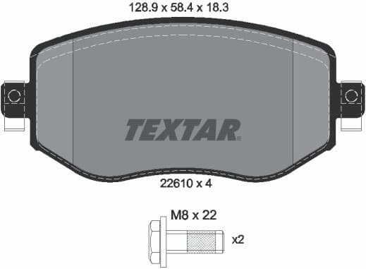 Brake Pad Set, disc brake Q+ 2261001