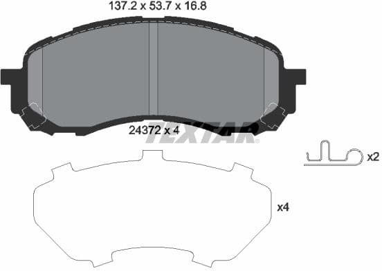 Brake Pad Set, disc brake 2437201