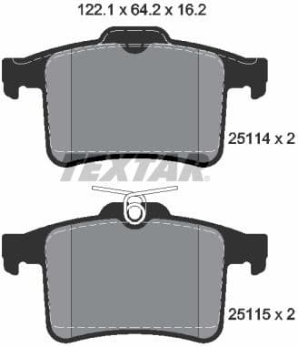 Brake Pad Set, disc brake Q+ 2511401