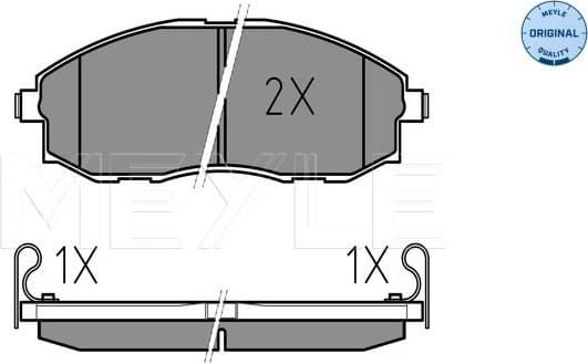 Brake Pad Set, disc brake MEYLE-ORIGINAL: True to OE. 025 235 3617/W