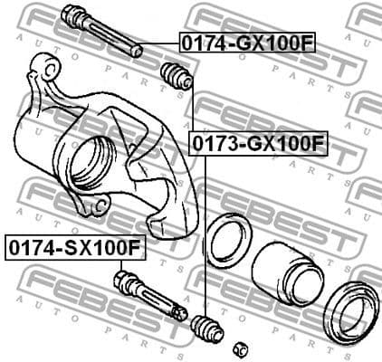 Guide Bolt, brake caliper 0174-SX100F - image 2