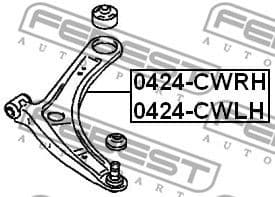Control/Trailing Arm, wheel suspension 0424-CWRH - image 2