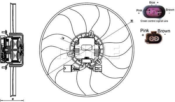 Fan, engine cooling BEHR CFF 170 000S