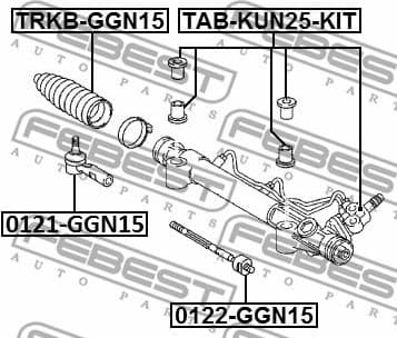 Mounting, steering gear TAB-KUN25-KIT - image 2