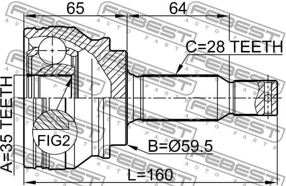 Joint Kit, drive shaft 0410-CW5 - image 2