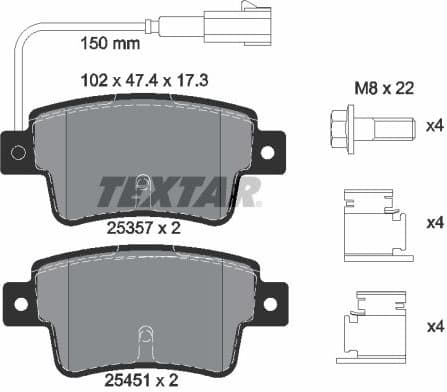 Brake Pad Set, disc brake Q+ 2535701