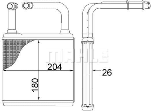 Heat Exchanger, interior heating BEHR AH 78 000S