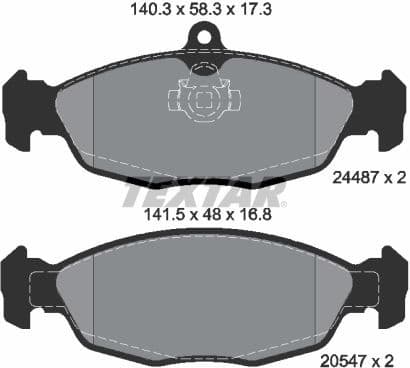 Brake Pad Set, disc brake Q+ 2448701