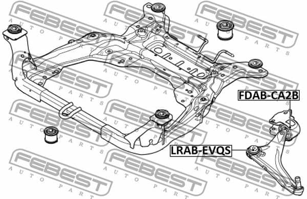 Mounting, control/trailing arm LRAB-EVQS - image 2