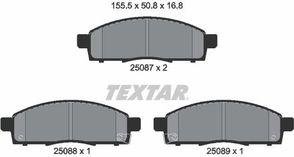 Brake Pad Set, disc brake 2508701