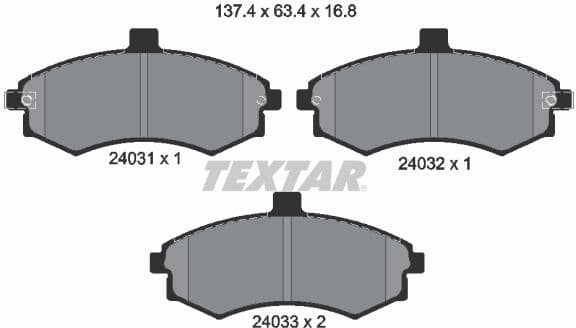 Brake Pad Set, disc brake 2403101