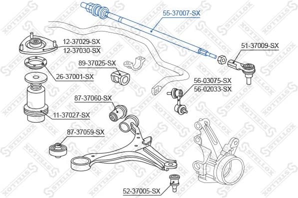 Inner Tie Rod 55-37007-SX