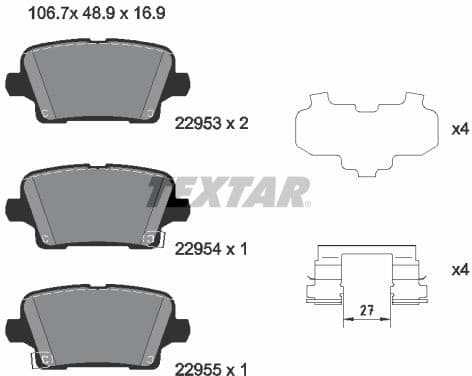 Brake Pad Set, disc brake 2295301
