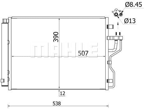 Condenser, air conditioning BEHR AC 768 000S