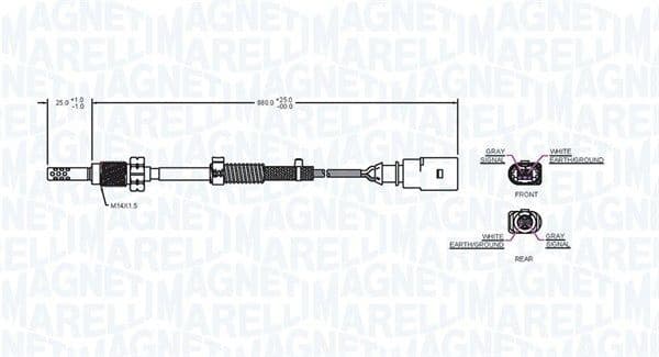 Sensor, exhaust gas temperature 172000087010