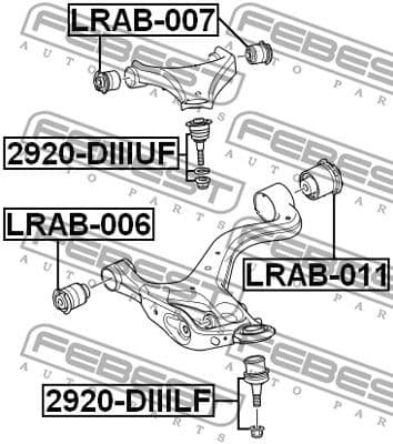 Mounting, control/trailing arm LRAB-006 - image 2