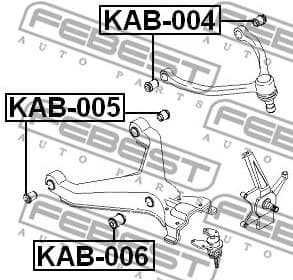 Mounting, control/trailing arm KAB-005 - image 2