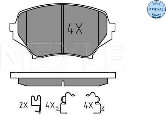 Brake Pad Set, disc brake MEYLE-ORIGINAL: True to OE. 025 242 9714/W