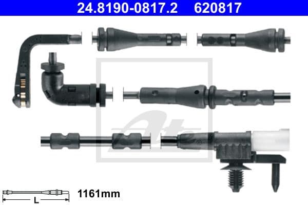 Warning Contact, brake pad wear 24.8190-0817.2