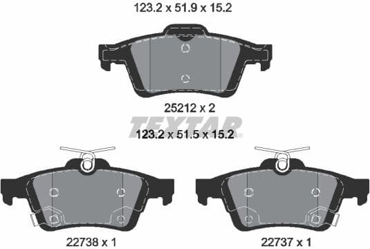 Brake Pad Set, disc brake Q+ 2521204