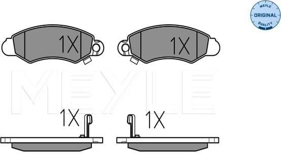 Brake Pad Set, disc brake MEYLE-ORIGINAL: True to OE. 025 232 9614/W
