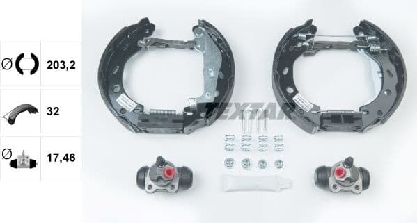 Brake Shoe Set Shoe Kit Pro 84057400