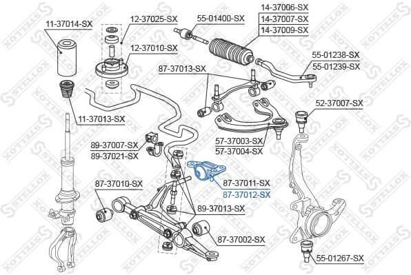 Mounting, control/trailing arm 87-37012-SX