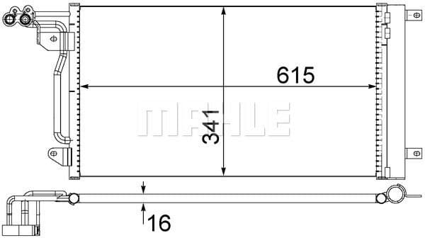 Condenser, air conditioning BEHR AC 566 000S