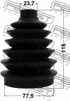 Bellow, drive shaft 0417P-CU2 - image 2